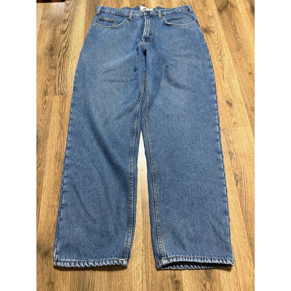 Old Mill Jeans Mens Size 36x30 Blue Denim Straight Leg Fleece Lined
